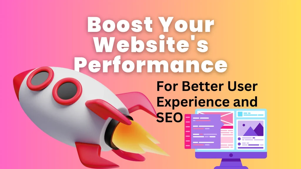  Cover image of the SEO-Optimized Guide titled "How to Boost the Performance of Your Website," featuring a graphic of upward-pointing arrows symbolizing growth and improvement.